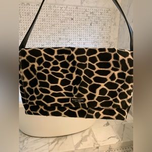 Kate Spade, vintage, black and white animal print bag great